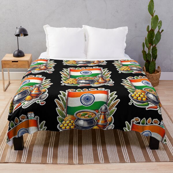 Item preview, Vibrant Indian Cuisine and Culture Illustration designed and sold by Psycho-Crazy.