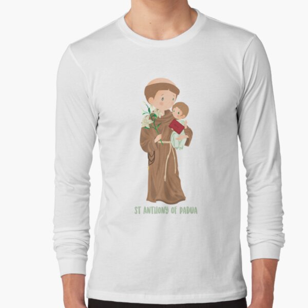 Saint Anthony Pray for US - Toddler/Little Kids Short Sleeve Tee (2T-5T) - Catholic Kid's T-Shirt - Boy Patron Saints - St. Anthony of Padua