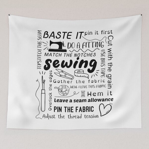 Item preview, Sewing Jargon Typography Design designed and sold by EwaVerse.