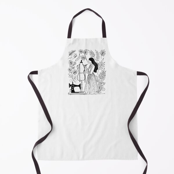 Item preview, Sewing Lady with Mannequin Line Art designed and sold by EwaVerse.