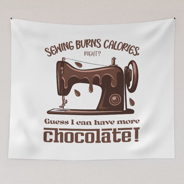 Item preview, sarcastic sewing and chocolate design designed and sold by EwaVerse.