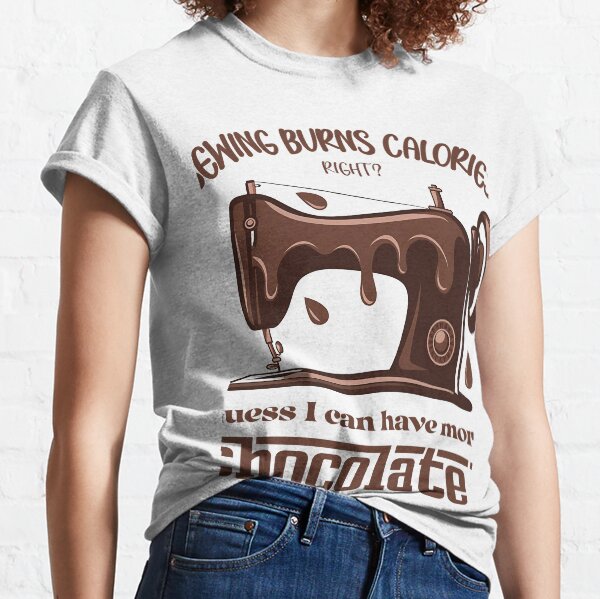 Item preview, sarcastic sewing and chocolate design designed and sold by EwaVerse.