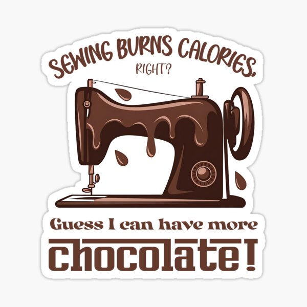Item preview, sarcastic sewing and chocolate design designed and sold by EwaVerse.