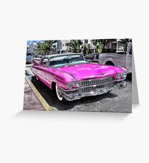 Pink Cadillac - Collins Ave - Miami Greeting Card
