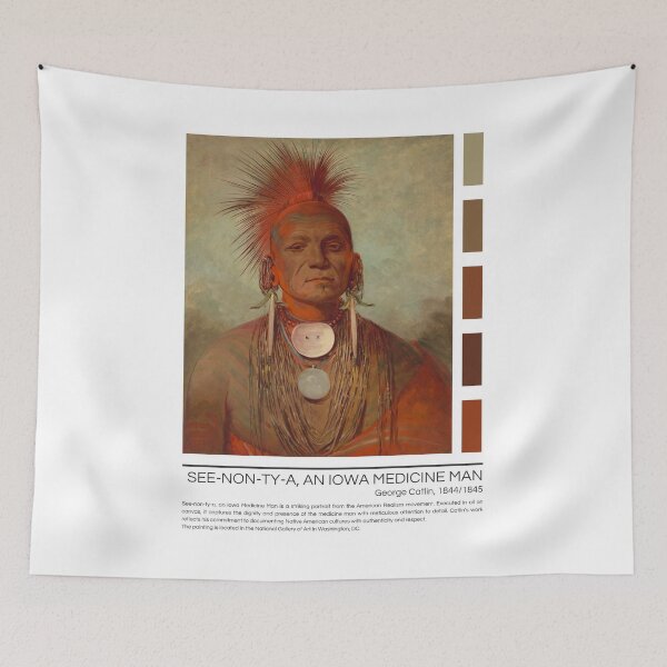 Item preview, See-non-ty-a, an Iowa Medicine Man by George Catlin designed and sold by StudioRedKoala.
