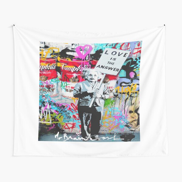 "love is the answer banksy" Tapestry for Sale by sswain Redbubble
