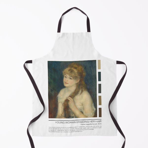 Item preview, Young Woman Braiding Her Hair by Pierre-Auguste Renoir designed and sold by StudioRedKoala.