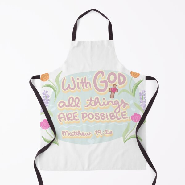 Item preview, Matthew 19:26 - Bible Quote Drawing - Typography designed and sold by MagnoliaLamb.