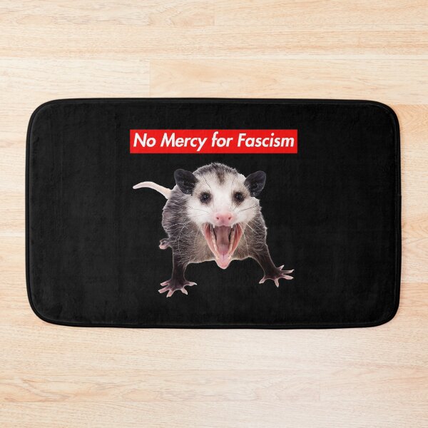 Item preview, No Mercy for Fascism - Anti-fascist Opossum designed and sold by Thelittlelord.