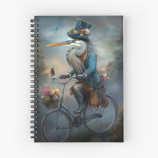 Item preview, Great Blue Herron on a Bicycle designed and sold by ACuriousshoppe.