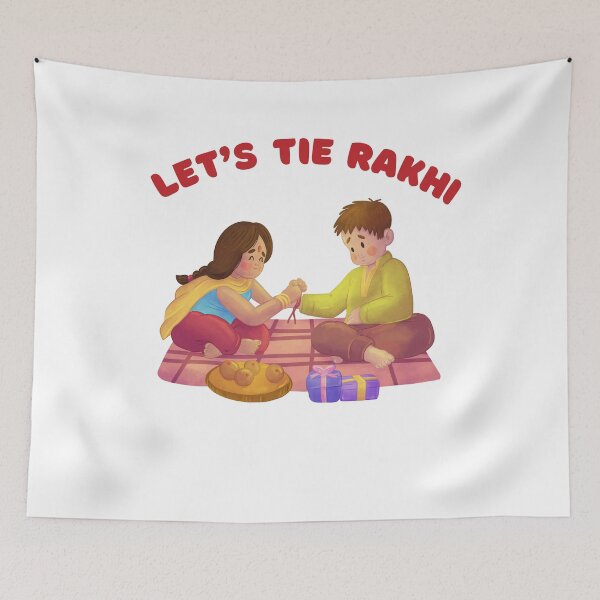Item preview, Let’s Tie Rakhi Stickers | Celebrate the Essence of Raksha Bandhan with Sibling Love designed and sold by BERLIN-WAVE.