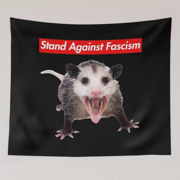 Item preview, Stand Against Fascism - Anti-fascist Opossum designed and sold by Thelittlelord.