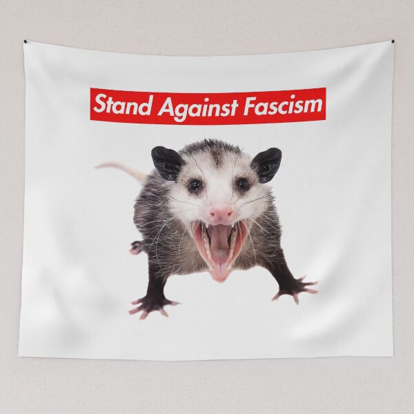 Item preview, Stand Against Fascism - Anti-fascist Opossum 2.0 designed and sold by Thelittlelord.