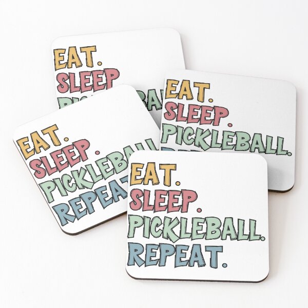 Item preview, EAT. SLEEP. PICKLEBALL. REPEAT. Vintage Sunset Pickleball Gear | Retro-Inspired Gift for Pickleball Players designed and sold by Sun Sand & Sea Art.