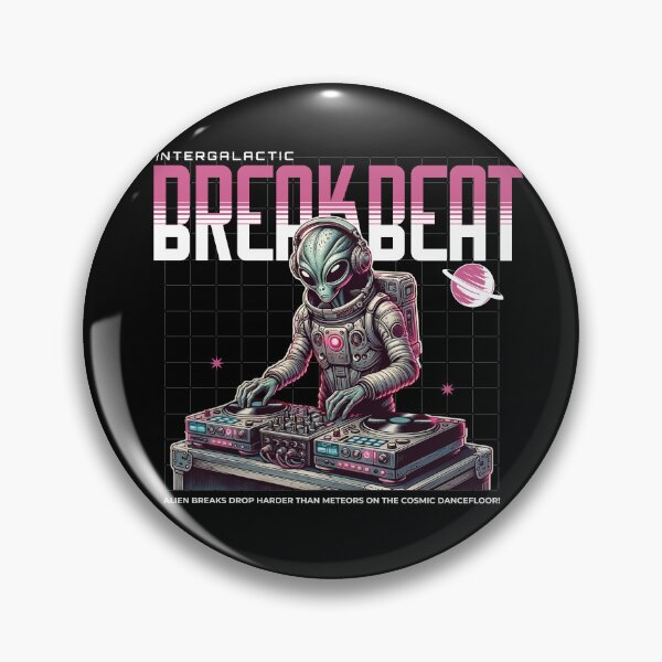 Item preview, BREAKBEAT  - Intergalactic Breaks (black/pink)  designed and sold by Discothreadz.