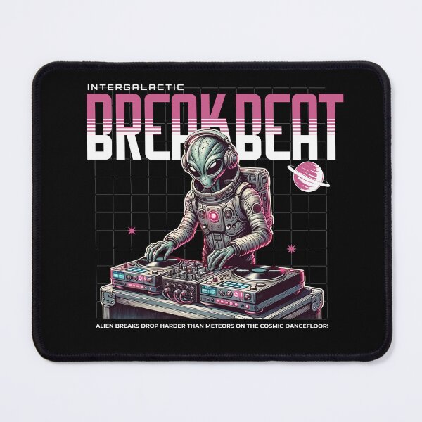 Item preview, BREAKBEAT  - Intergalactic Breaks (black/pink)  designed and sold by Discothreadz.
