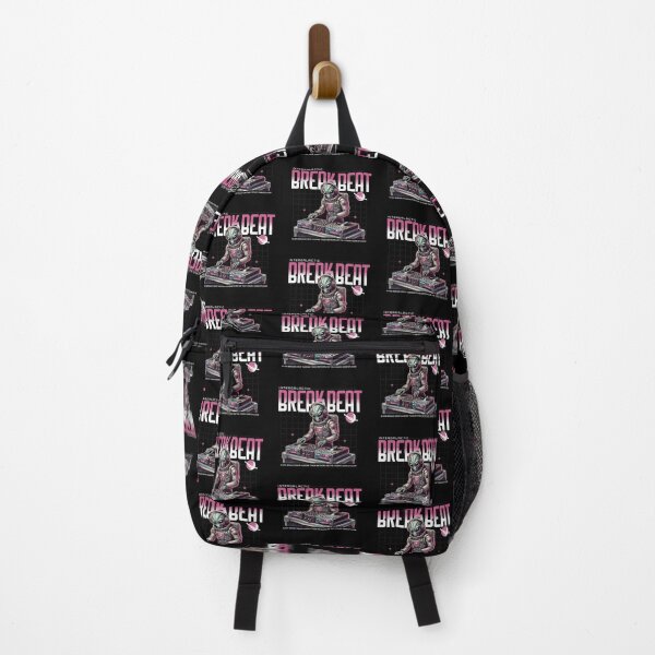 Item preview, BREAKBEAT - Intergalactic Breaks (black/pink) designed and sold by Discothreadz.