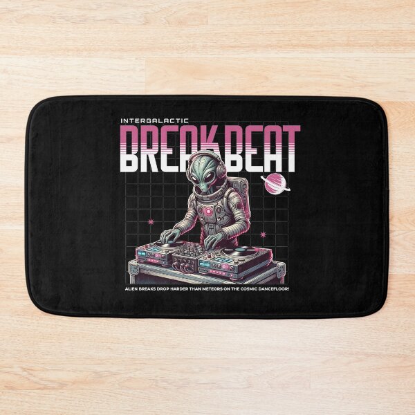 Item preview, BREAKBEAT  - Intergalactic Breaks (black/pink)  designed and sold by Discothreadz.