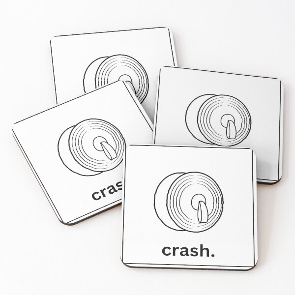 Item preview, Black and White Crash Cymbals designed and sold by baileycdesigns.