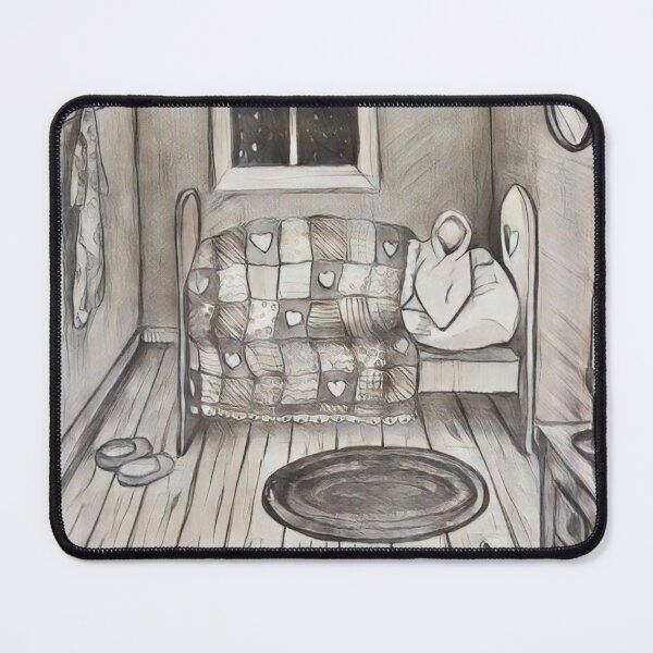 Item preview, Cute Mouse Sleeping in Cosy Bed Illustration designed and sold by JoyfulWhimsy.