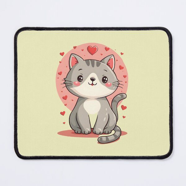 Item preview, Cute Cat with Heart for Valentine’s Day designed and sold by VibeTCreations.