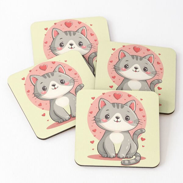 Item preview, Cute Cat with Heart for Valentine’s Day designed and sold by VibeTCreations.