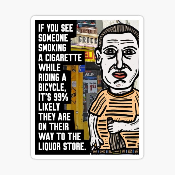 "If you see someone smoking a cigarette while..." Sticker