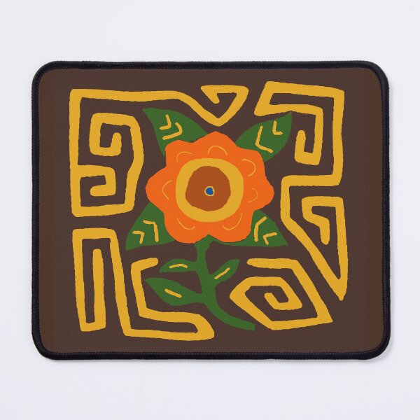 Item preview, Orange Flower Mola patern designed and sold by czgirl4evr.