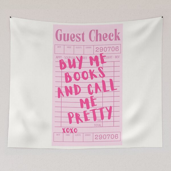 Item preview, Buy me books and call me pretty - pink guest list designed and sold by Neadoodles.