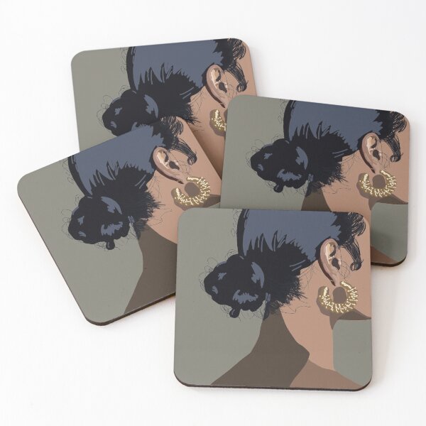 Item preview, Arte de mujer negra: moño peinado hacia atrás designed and sold by Sabrina Byrd.