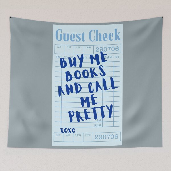 Item preview, Buy me books and call me pretty - blue guest list designed and sold by Neadoodles.