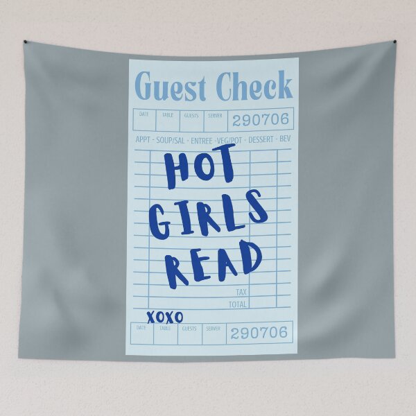 Item preview, Hot girls read - blue guest list designed and sold by Neadoodles.