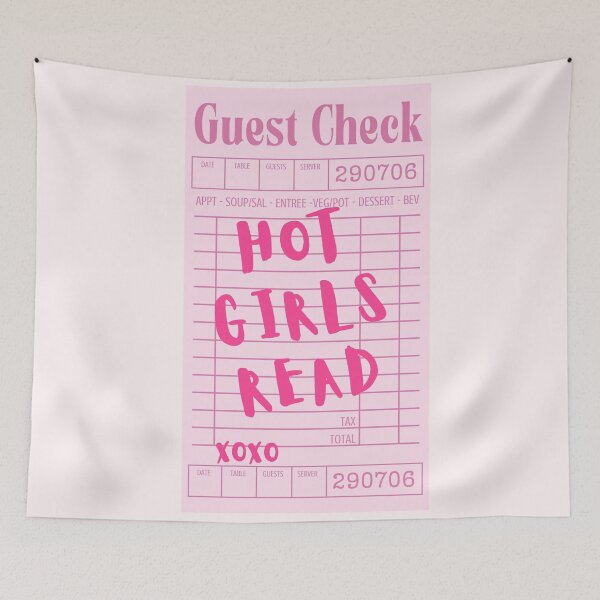 Item preview, Hot girls read - pink guest list designed and sold by Neadoodles.