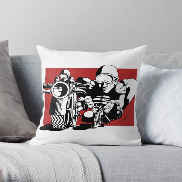 Bikers With a Challenge Throw Pillow