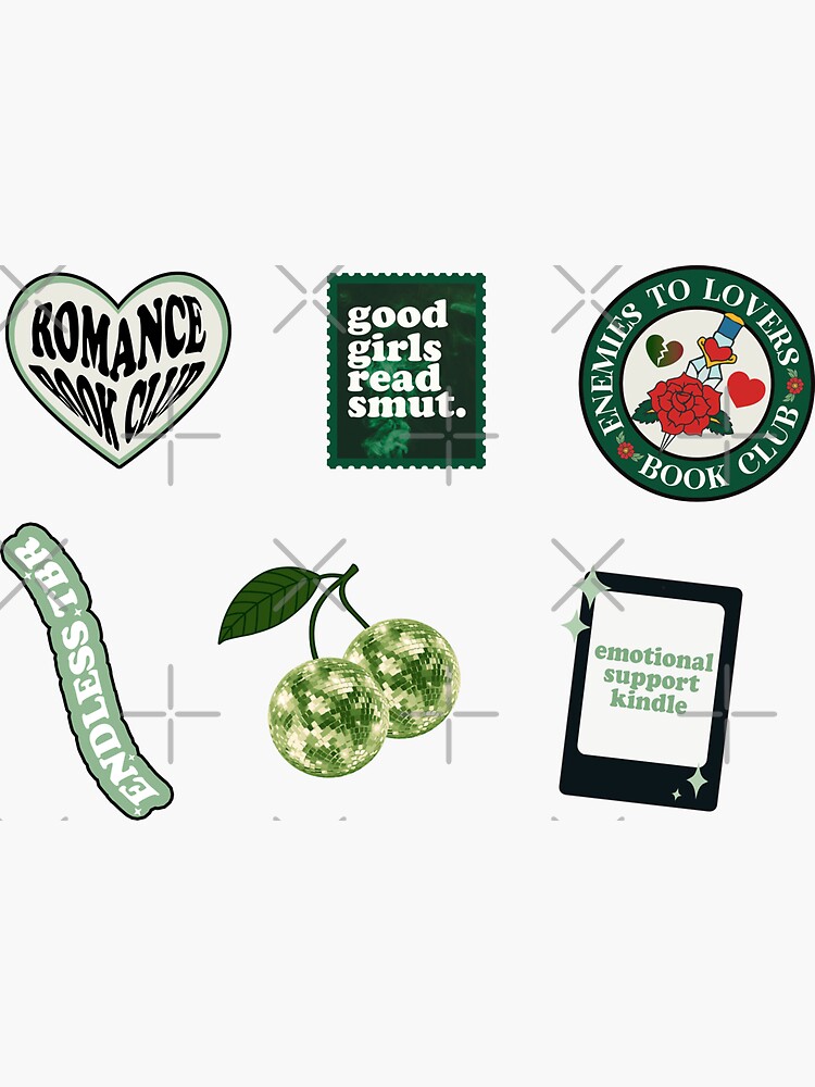 Thumbnail 3 von 3, Sticker, Leseblatt-Paket Kindle Grün Buch-Dekor Reader für Buchliebhaber designt und verkauft von StickyBook.