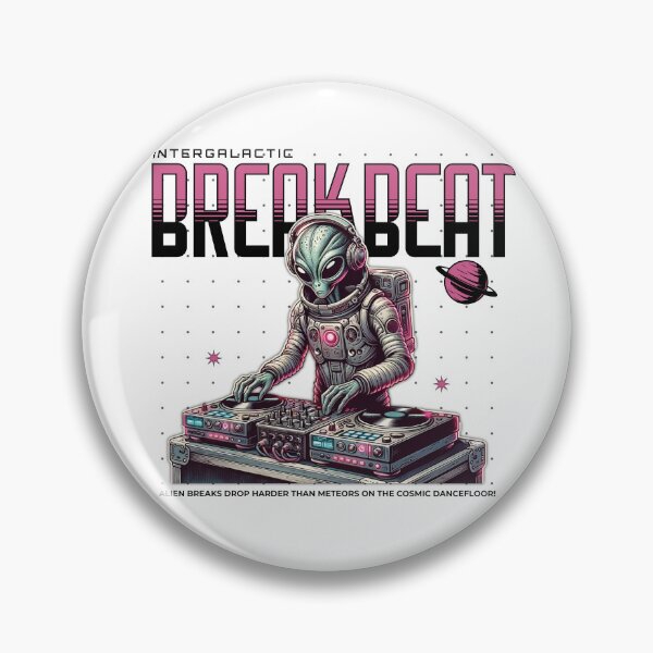 Item preview, BREAKBEAT  - Intergalactic Breaks (Black/Pink)  designed and sold by Discothreadz.