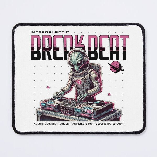 Item preview, BREAKBEAT  - Intergalactic Breaks (Black/Pink)  designed and sold by Discothreadz.