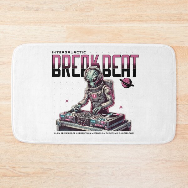 Item preview, BREAKBEAT  - Intergalactic Breaks (Black/Pink)  designed and sold by Discothreadz.