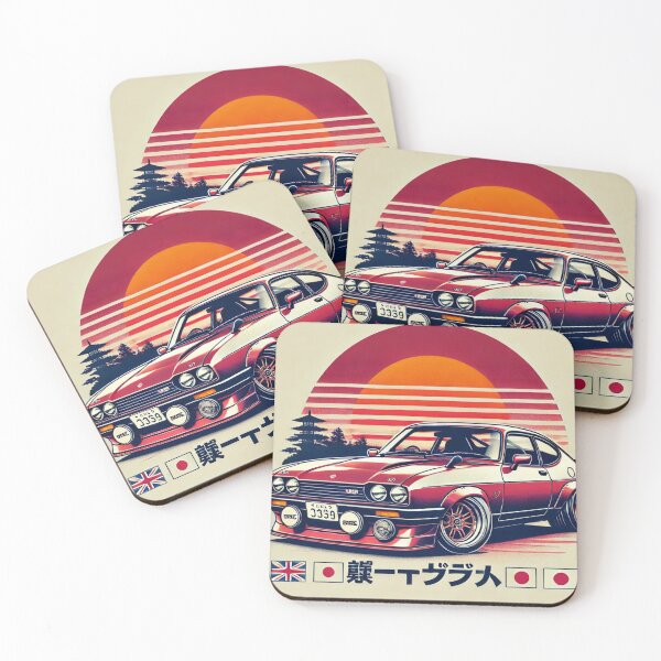 Item preview, Vintage Ford Capri In Japan Vector Art designed and sold by neildoch.