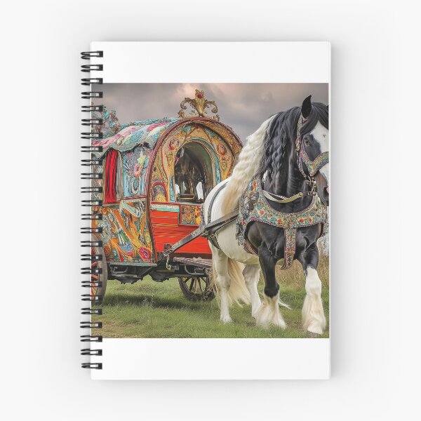 Item preview, Gypsy Vanner Horse & Caravan designed and sold by ACuriousshoppe.