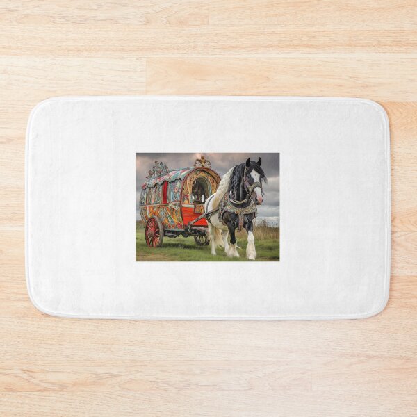 Item preview, Gypsy Vanner Horse & Caravan designed and sold by ACuriousshoppe.