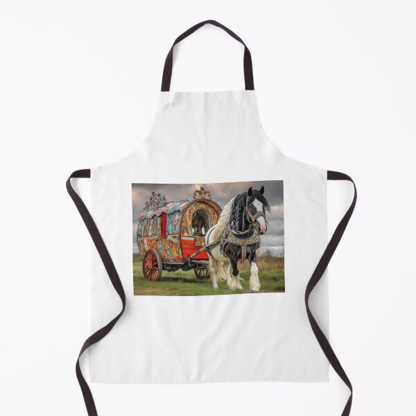 Item preview, Gypsy Vanner Horse & Caravan designed and sold by ACuriousshoppe.