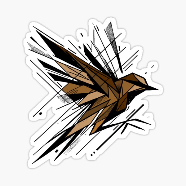 Item preview, Geometric Abstract Bird Neutral Colors  designed and sold by PrimitiveTees.