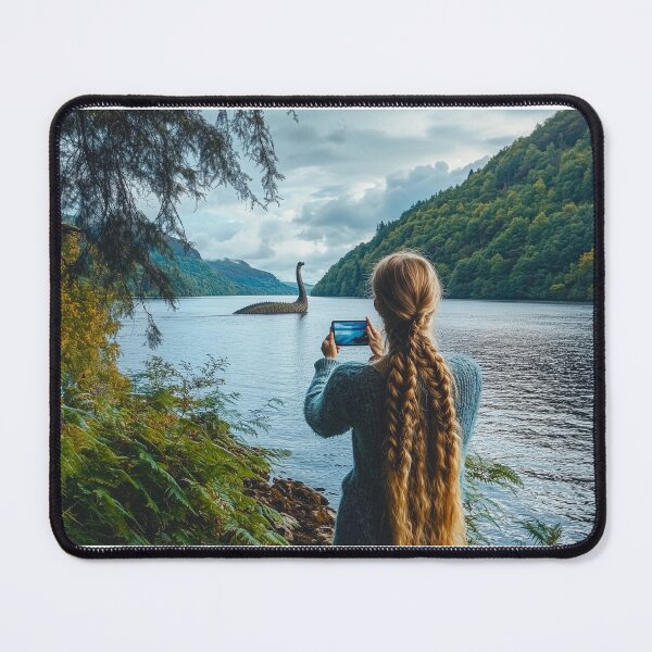 Item preview, Photographing "Nessie" on a Scottish Loch designed and sold by ACuriousshoppe.