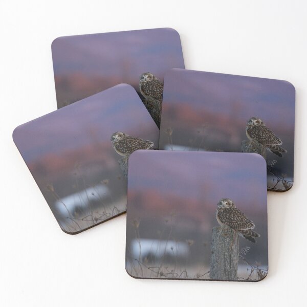 Item preview, Lavender mountains with short eared owl designed and sold by locustgirl.