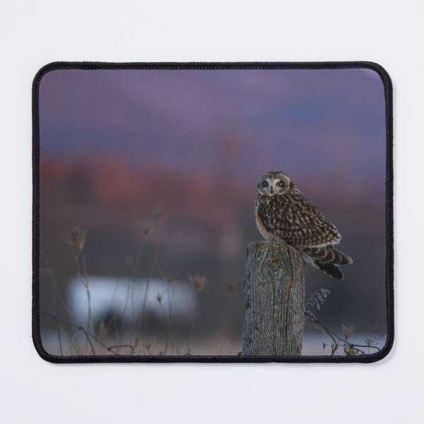 Item preview, Lavender mountains with short eared owl designed and sold by locustgirl.