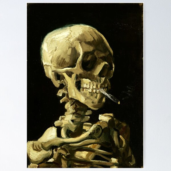 Artikel-Vorschau von Head of a Skeleton with a Burning Cigarette - Vincent Van Gogh, designt und verkauft von Hearsay.