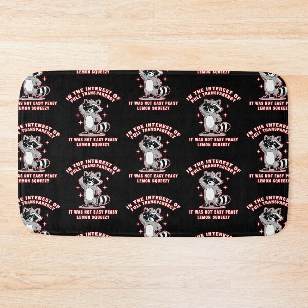 Item preview, Easy Peasy Lemon Squeezy Raccoon  designed and sold by WoodburyLake.
