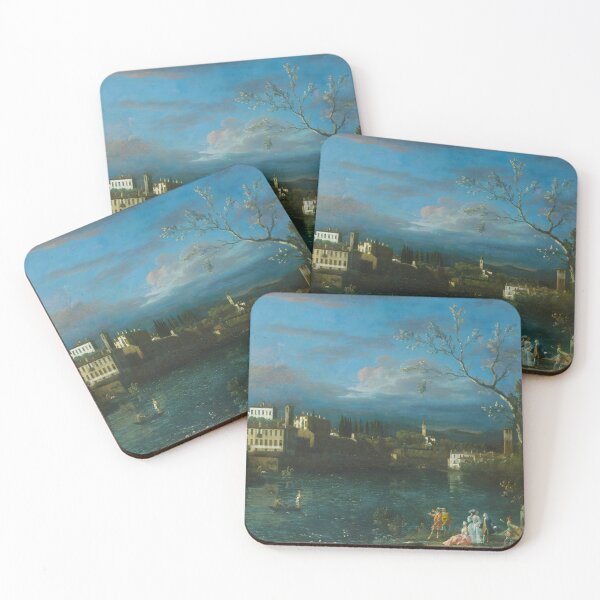 Item preview, Serene Landscape: Vaprio d'Adda by Bernardo Bellotto, 1744 - Italian Classic Art designed and sold by HistoryOnWalls.