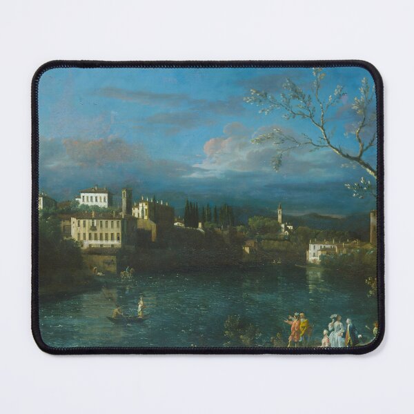 Item preview, Serene Landscape: Vaprio d'Adda by Bernardo Bellotto, 1744 - Italian Classic Art designed and sold by HistoryOnWalls.